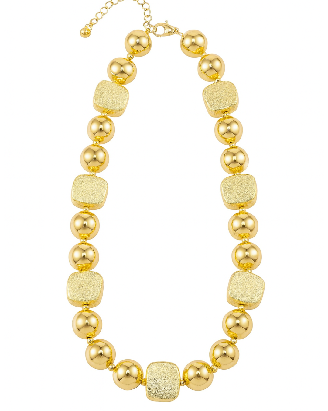 ORANA Luxe Gold Beaded Statement Necklace