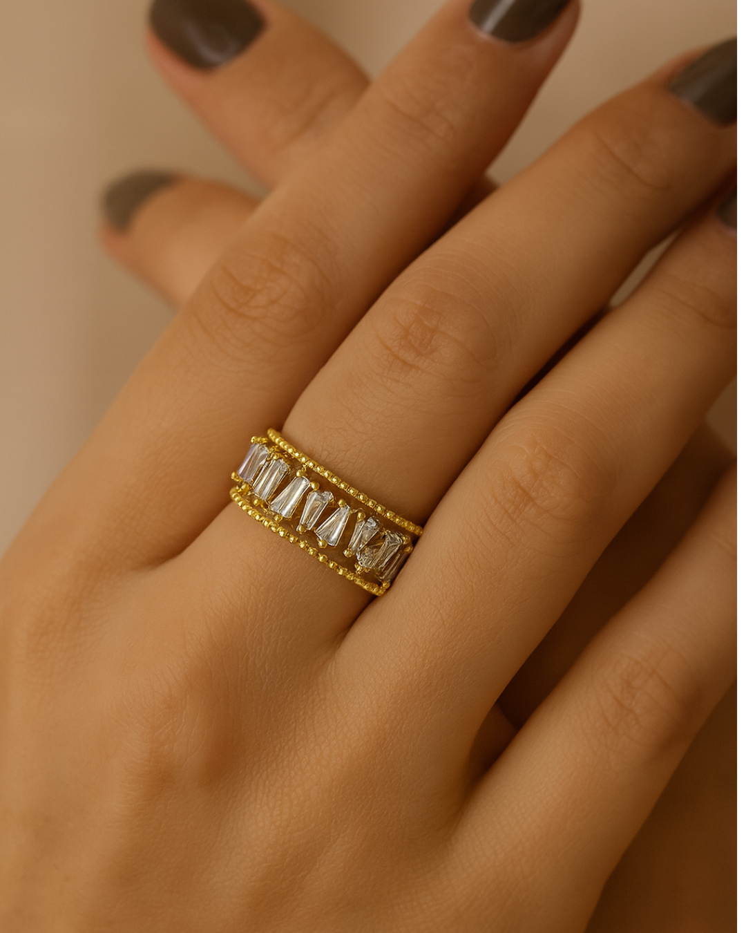 ORANA Luxe Baguette Eternity Band