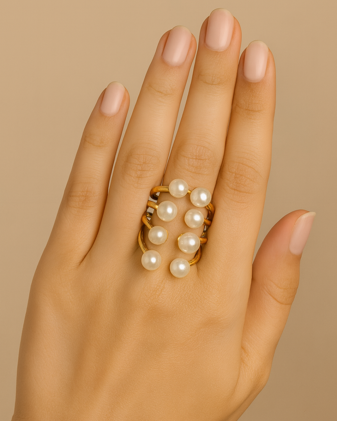 ORANA Multi-Pearl Statement Ring