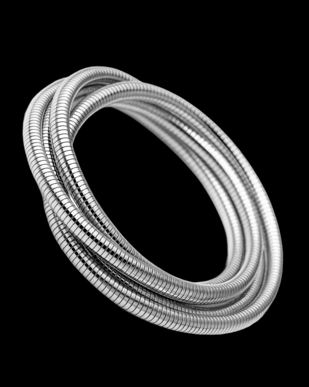 ORANA Luxe Convertible Silver Coil Bracelet & Necklace