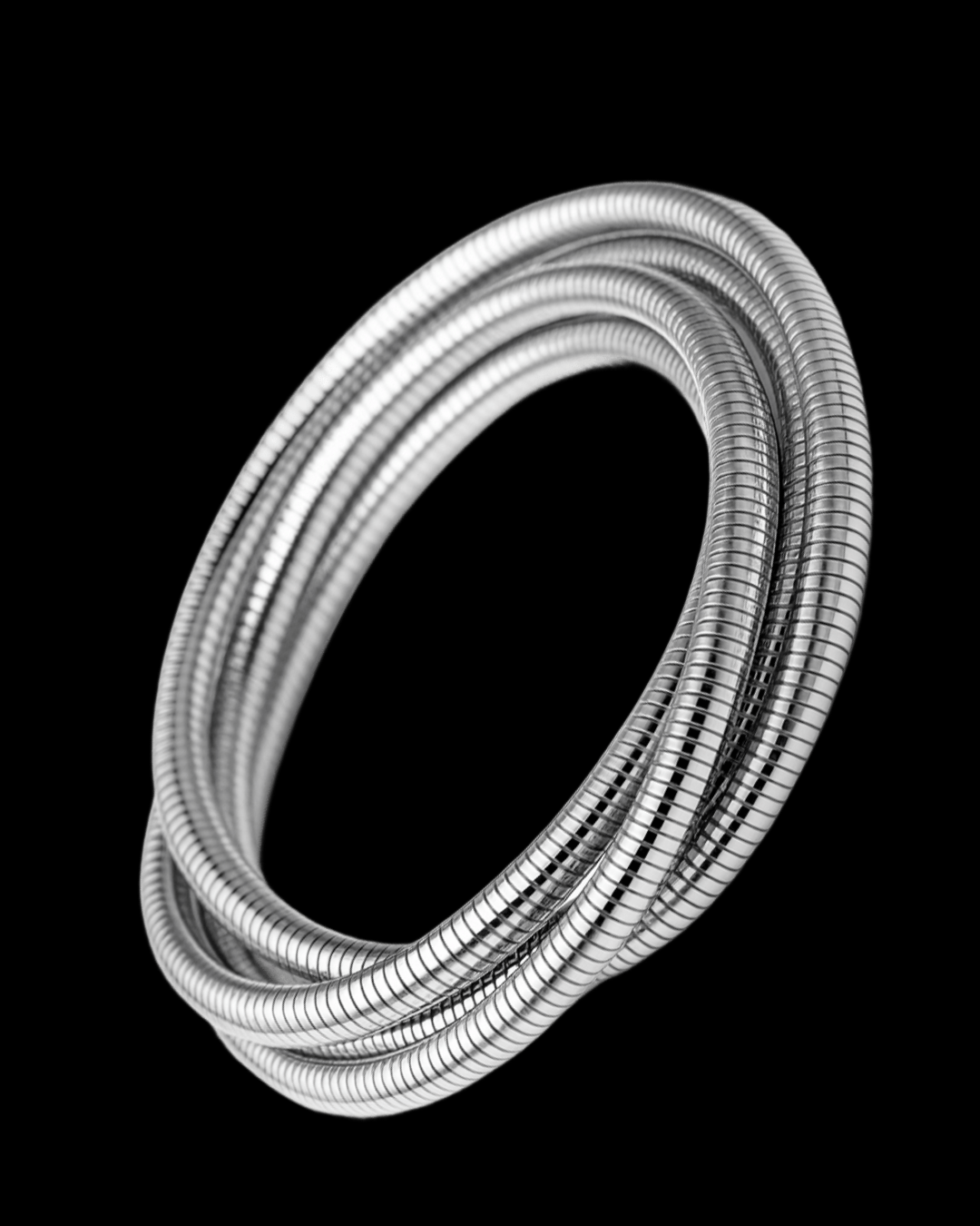 ORANA Luxe Convertible Silver Coil Bracelet & Necklace