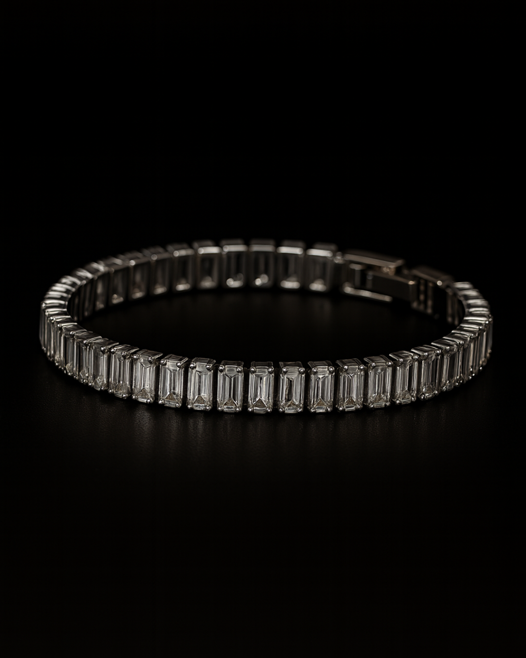 ORANA Luxe Baguette-Cut Crystal Tennis Bracelet